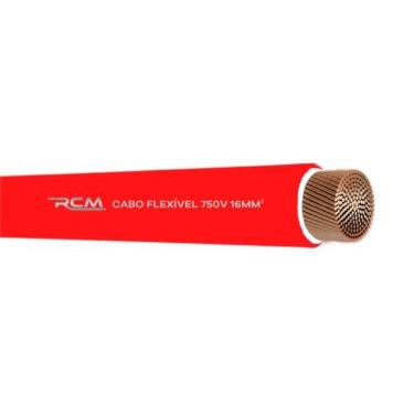 Imagem de Fio Cabo Flexível 16mm 750V Vermelho para Instalações Elétricas Residenciais e Industriais RCM Cabos Elétricos