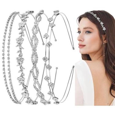 Imagem de Bandanas WOVOWOVO Rhinestone para mulheres e meninas (4 unidades)