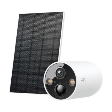Imagem de Kit Câmera de Segurança TP-Link Tapo C425 2K Wi-Fi com Painel Solar Visão Noturna IP65 Branco