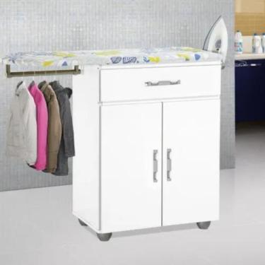 Imagem de Tabua Para Passar Roupa Com Organizador Prateleiras 1 Gaveta 2 Portas 