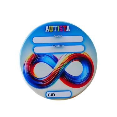 Imagem de Botton Identificador para Autistas Infinity Blue Metal Revestido Azul Coleção Tea e Amor