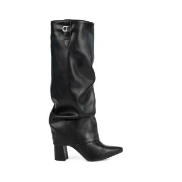 Imagem de Bota Feminina Capa Amassada Tendência Tanara Dakota T9565, 35, Preto