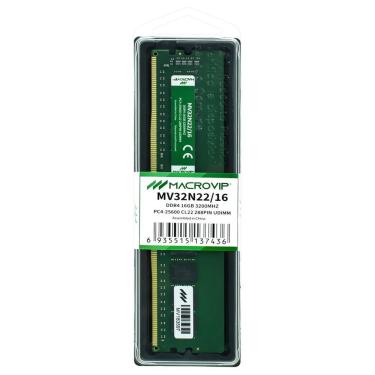 Imagem de Memória RAM DDR4 MV32N22-16 16GB 3200MHz Alto Desempenho para Computador Macrovip