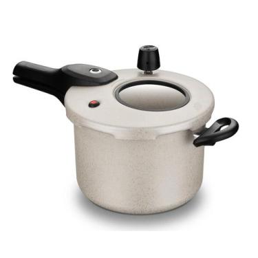 Imagem de Panela de Pressão Baunilha Visor Superior 4,5L Fechamento Externo MTA 