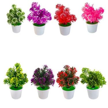 Imagem de Kit Decorativo 4 Vasos Arranjos Flores Planta Sala Banheiro COR:VARIAD
