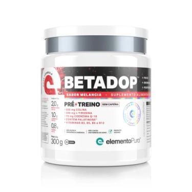 Imagem de BETADOP 300g PréTreino Sem Cafeína Sabor Melancia elementoPuro