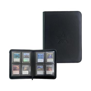Imagem de Binder De Cartas Black TopLoader Com 4 Bolsos E Capacidade Para 160 Ca