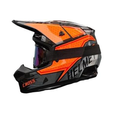 Imagem de Capacete De Motocicleta Off-Road Para Jovens Aprovado Pelo DOT Com Ócu