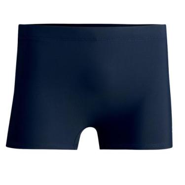 Imagem de Sunga Praia Boxer Lisa Proteção UV50+ Adulto Mash 300.116, Azul escuro
