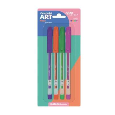 Imagem de Caneta Gel Art 1.0 Neon Blister c/ 4 Unidades Jocar Office