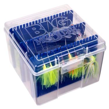 Imagem de Flambeau Caixa Spinnerbait 550 grande de boca grande, organizador de iscas e iscas de pesca com divisórias Zerust anticorrosivas, transparente