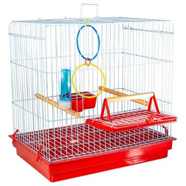 Imagem de JEL PLAST GAIOLA CALOPSITA CONFORT - VERMELHA, MÉDIO