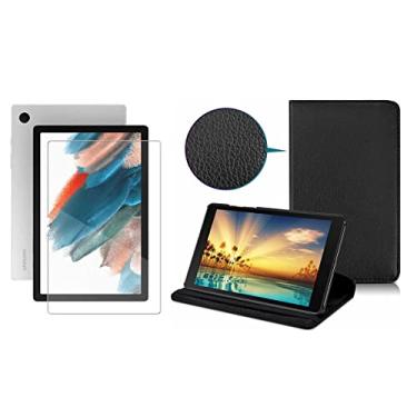 Imagem de Kit Capa Couro Giratória e Película de Vidro 9H Para Tablet Galaxy Tab A8 10.5" [X200/X205]