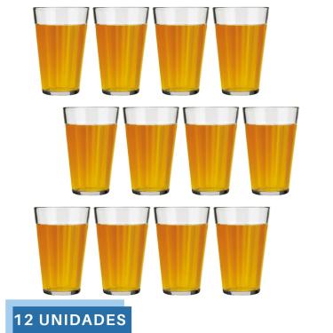 Imagem de Jogo 12 Copo Americano Long Drink 450ml Vidro Cerveja Nadir