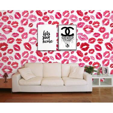 Imagem de Papel de Parede Infantil Beijos (Folha Med. 300X90 Cm)