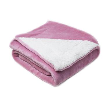 Imagem de Cobertor De Bebe Para Berço Menina Rosa 1,10x90Cm Sultan