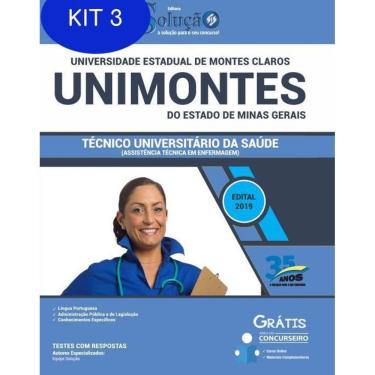 Imagem de Kit 3 Apostila Assistência Técnica Em Enfermagem Unimontes-Mg 2019
