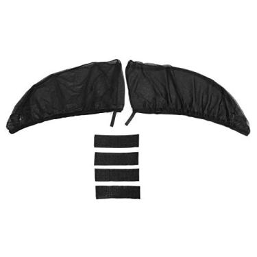 Imagem de Cortina de janela de carro,2 peças para janela de carro sombra de sol malha respirável tela de malha mosquito para proteção contra insetos, UV e rede de mosquito de carro para acampamento