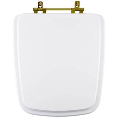 Imagem de Assento Sanitario Poliester Boss Branco Para Vaso Incepa Com Ferragem Dourada