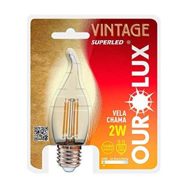 Imagem de Lâmpada Vintage SUPERLED Vela Chama E27 2W Bivolt 2400K OUROLUX