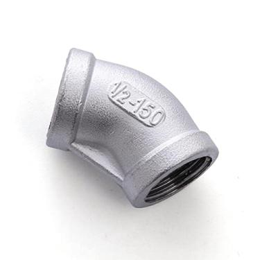 Imagem de 1/4 '' - 2 '' BSP Rosca F¨ºmea 304 A?o Inoxid¨¢vel Igual a 45 Graus Cotovelo DN8 - DN50???Encaixe de Tubula??o SS304 Conector de Junta, 3/8 "