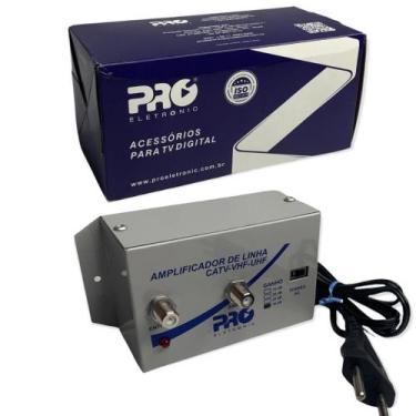 Imagem de Amplificador Para Tv Digital 30Db Proeletronic Vhf/Uhf - Proeletetroni