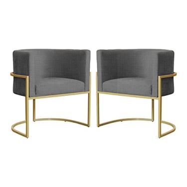 Imagem de Kit 02 Poltronas Decorativa Luana Linho Cores - Ds Estofados