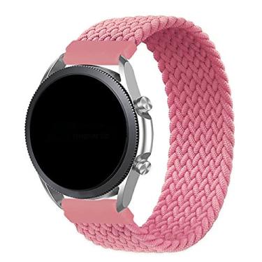 Imagem de Pulseira 22mm Trançada Elastica LTIMPORTS, compativel com Galaxy Watch 3 45mm - Galaxy Watch 46mm Sm-R800 - Gear S3 Frontier - GTR4/GTR3/GTR2/GTR 47mm - Bip 5 (Rosa [Tam. P] (Pulso 175 até 185mm))