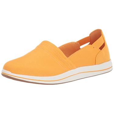 Imagem de Clarks Mocassim Feminino Breeze Step, Lona amarela, 11 Narrow