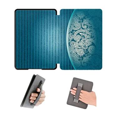 Imagem de Capa de 15 cm com alça de mão para Kindle Paperwhite 5º 6º 7º antes de 2018, modelo EY21 e DP75SDI, capa à prova d'água com hibernação automática