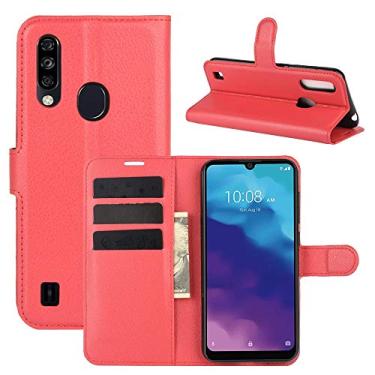 Imagem de YUNCHAO Caixa de telefone Para ZTE Lâmina A7 2020 Versão Fingerprint Litchi Textura Horizontal Flip Caixa Protetora com suporte e Cartão Slots & Carteira capa para celular