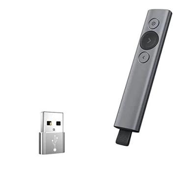 Imagem de Adaptador BoxWave compatível com controle remoto de apresentação Logitech Spotlight (adaptador da BoxWave) - USB-A para C PortChanger (pacote com 5), USB Tipo-C OTG USB-A Convert dados de carregamento - prata metálico