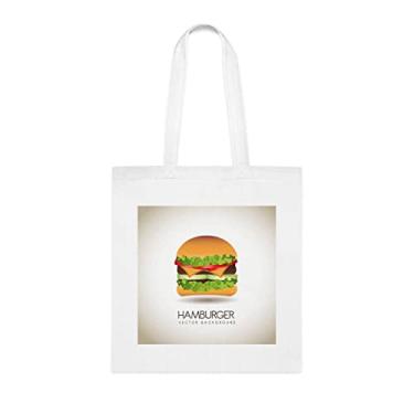 Imagem de Sacola de vetor de hambúrguer, presente de vector de hambúrguer, bolsa de ombro de vector de hambúrguer, bolsas reutilizáveis de vector de hambúrguer, ideia de presente de cesta de