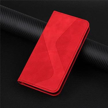 Imagem de Capa de couro magnético para Samsung Galaxy A51 A52 A72 A32 A71 A21s A31 A01 A02 A11 A20 A50 A30 A10 S A40 A22 A12 5G Capa de carteira, vermelha, para A22 5G (6,6 polegadas)