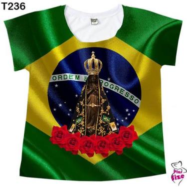 Imagem de Camiseta Feminina Copa Religiosa Nossa Senhora Brasil - Boutique De Ca