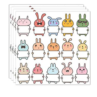 Imagem de Etiqueta de nome para crianças, etiquetas de nome para sala de aula Hello My Name is Cute à prova d'água personalizada para projetar garrafa de água, lancheira, laptop, materiais escolares, acampamento, copo, 60 adesivos da HHSSALIN