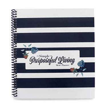 Imagem de Simple Purposeful Living - Planner de 52 Semanas, Sem Data, Encadernado em Espiral, Azul-marinho, 8 x 9 Polegadas, 2021