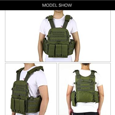 Imagem de Tingpai Colete modular masculino pa atividades de ao ar livre colete t nsportador de carga com bolso de hid tação