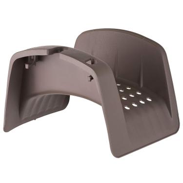 Imagem de Suporte de mangueira de água de plástico para jardim da DF OMER serve para 1,8 m. Mangueira – 24 x 15 x 14 cm. Suporte de mangueira para montagem na parede à prova de intempéries para uso externo com ganchos para pendurar para equipamento de jardim