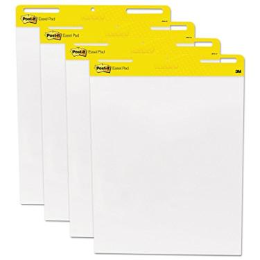 Imagem de Post-It Self-Stick Easel Pad, 25 x 30 Inches, Unruled, White, 30 Sheets, Pack of 4