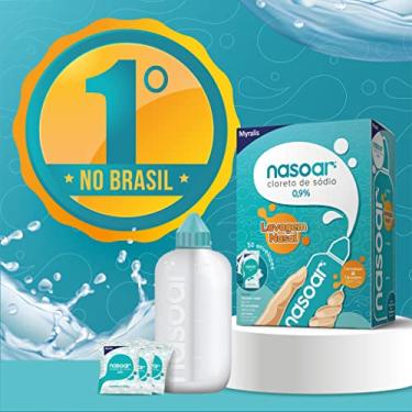 Imagem de NASOAR DESCONGESTIONANTE NASAL 30 ENVELOPES DE 2,160G CADA + LAVADOR NASAL DE 240ML