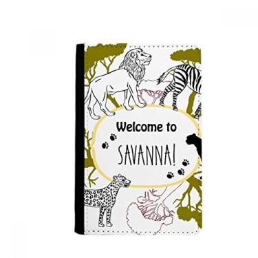 Imagem de African Welcom To Savanna Pinto Leopard Wildlife Passport Holder Notecase Burse Wallet Cover Card Purse, Multicolor