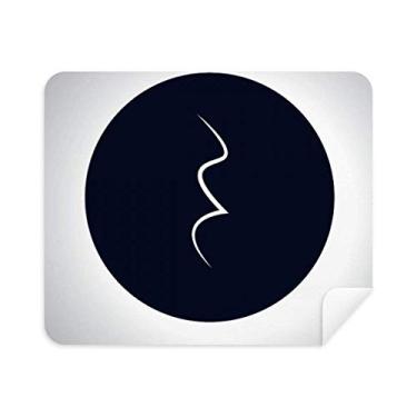 Imagem de DIYthinker White Music Quarter Rest Limpador de tela preto pano de limpeza 2 peças tecido de camurça