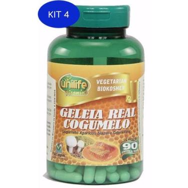 Imagem de Kit 4 Geléia Real Liofilizada Com Cogumelo - Unilife Vitamins