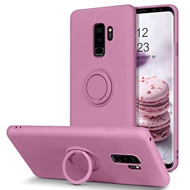 Imagem de Capa para Samsung Galaxy S9 Plus, silicone fino | Suporte com suporte de anel de 360° | Suporte para carro Samsung Galaxy S9+ Plus 6,2 polegadas capa de telefone para meninas e mulheres, lilás roxo