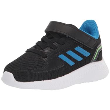 Imagem de adidas Tênis de corrida unissex para bebês Runfalcon 2.0, Núcleo preto/azul/branco, 21 BR