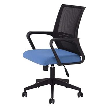 Imagem de cadeira de escritório Cadeira de escritório ergonômica Cadeira de malha giratória de 360 ​​graus Assento de apoio de braço Cadeira de escritório Cadeira de trabalho Cadeira de jogo Cadeira (cor: azul)