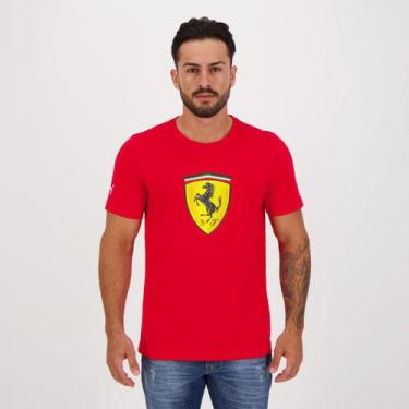 Imagem de Camiseta Puma Scuderia Ferrari Colored Big Vermelha