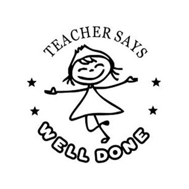 Imagem de Cosco 2000 Plus Printer R30 Carimbo redondo de autotintagem com dizeres do professor - Bem feito