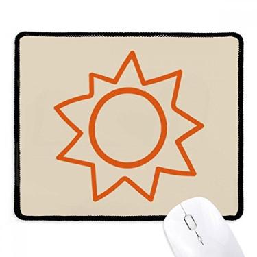 Imagem de Mousepad laranja pintado à mão Sun Sunshine Tapete de borracha para jogos